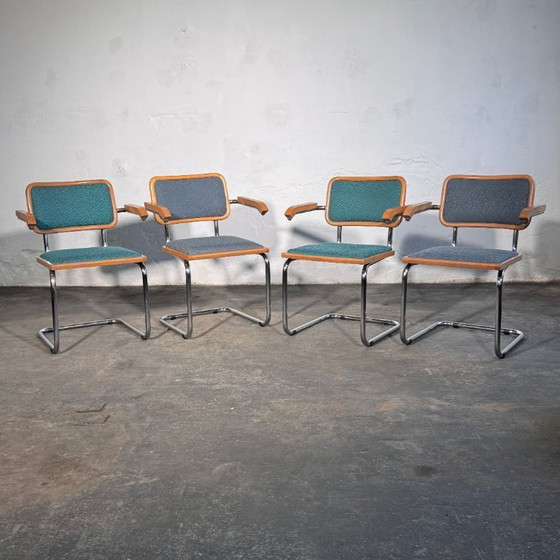 Image 1 of Ensemble de 4 chaises rembourrées de style Cesca par Stol Kamnik, années 1960