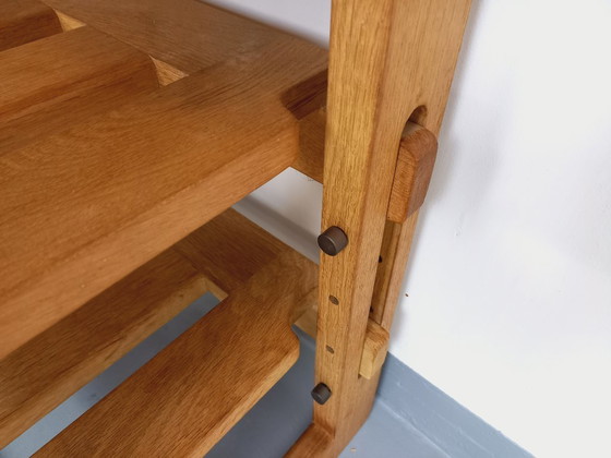 Image 1 of Guillerme et Chambron vintage solid oak open storage unit from the 60s