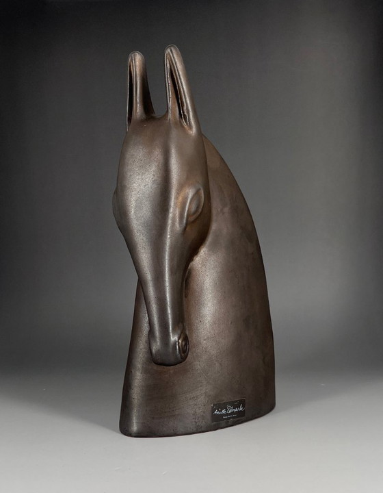 Image 1 of IKEA BRODD Pferdekopf – Keramikskulptur von Anette Edmark | Skandinavisches Design