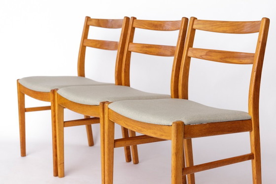 Image 1 of Set of 4 Vintage Oak Dining Chairs, 1960s Swedish Design by Alb Johansson & Söner, Hyssna