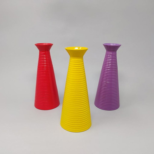 3x Vintage Vasen aus Keramik