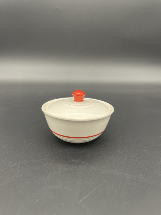 Villeroy & Boch Dresden – Scatola antica con coperchio e pomello rosso, circa 1900 – Accessori da tavola (photo 2 of 7)