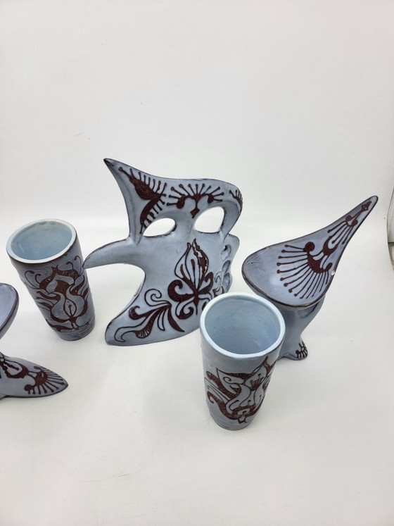 Image 1 of Set de Table Vintage par Gabrielle Mackiewicz, France, 1950s, Set de 5
