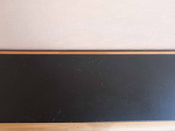 Image 1 of Black Warren Platner for Knoll Sideboard in Black Leather and Oak, Designed in 1973