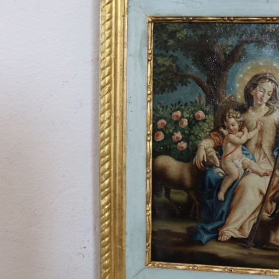 Image 1 of Mary the Shepherd, Signed Raphael Fogliardi and dated 1795, Italian Oil Painting on Canvas