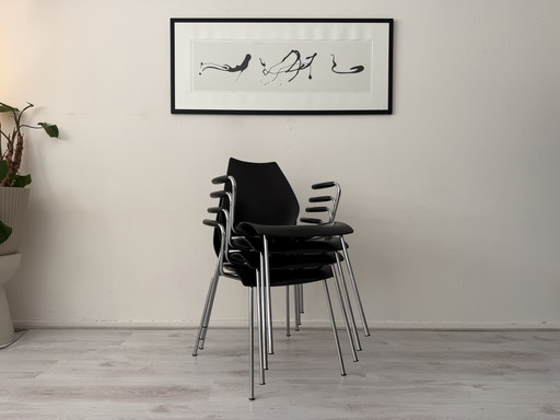 4x Maui Kartell Zwart met leuning