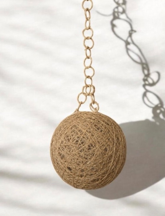 Image 1 of Vintage hemp string ball pendant