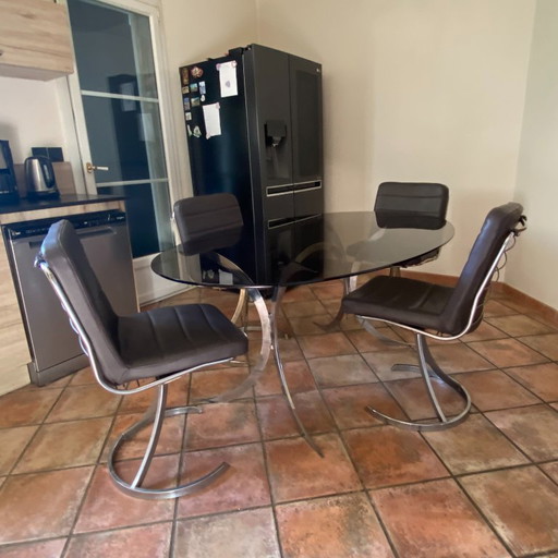 Boris Tabacoff table for CHRISTOFLE. 1970. Space age.