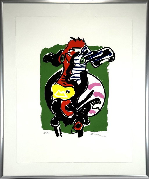 Serigrafía Peter Diem, firmada, colorida