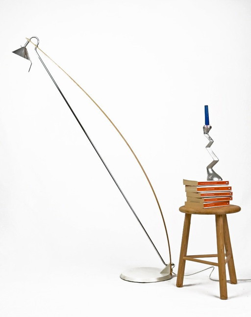 “Prolog” vintage Ikea bentwood Floor Lamp designed by Tord Björklund – Sweden, 1980s