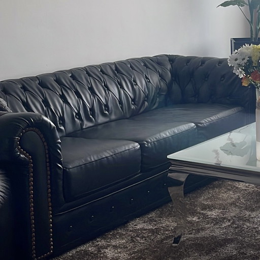 Black sofas