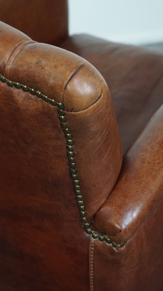 Image 1 of Poltrona/poltrona Art Déco in pelle di pecora