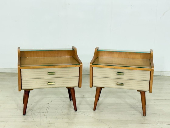 Image 1 of 2x comodini / comodini / tavolini laterali vintage - anni '60