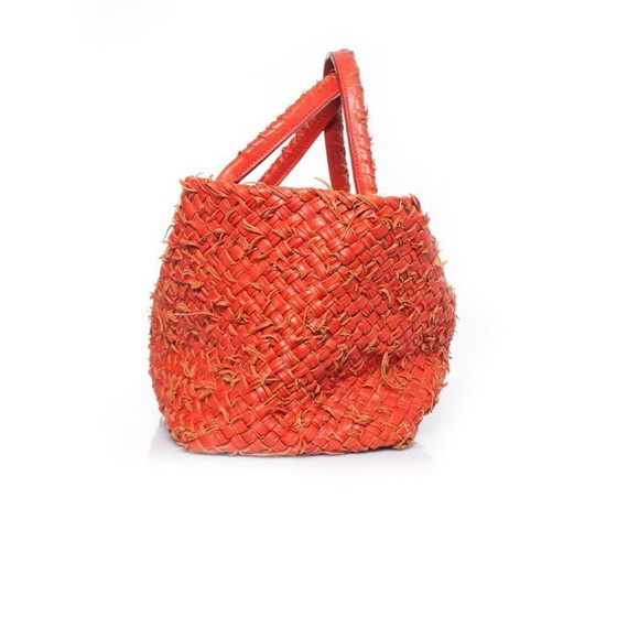 Image 1 of Bottega Veneta, Red cabas tote with pouch