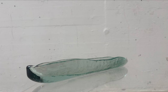 Image 1 of Oblong bowl made of mouth-blown glass, 1970s