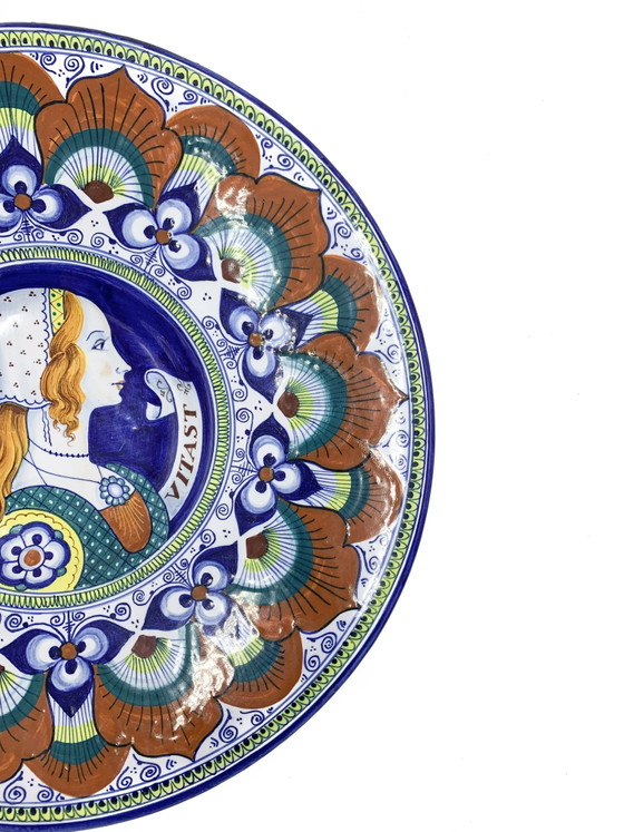 Pair of Plates Amor Vitast Faenza Ceramics, Crockery (photo 4 of 9)