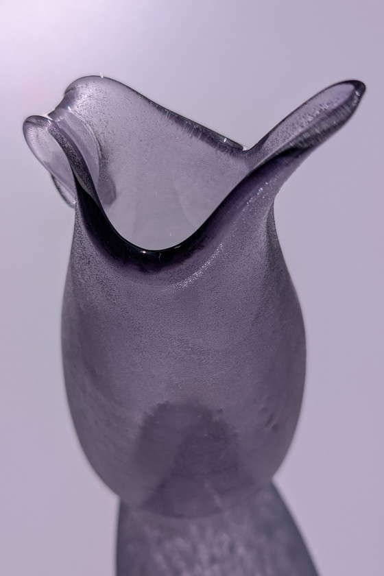 Rare carafe/vase Murano « Scavo » – Améthyste monochrome – Années 1960/70 – Glass (photo 9 of 10)