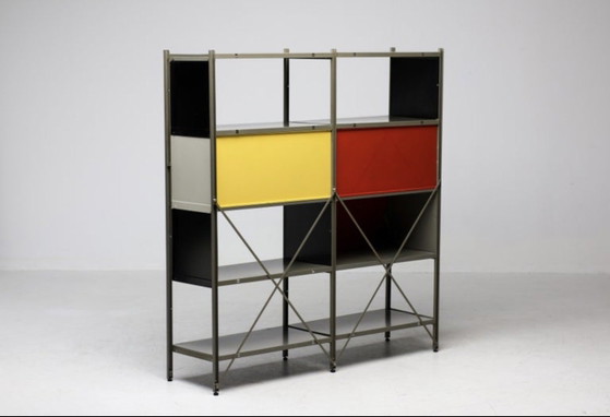Gispen 663-2 Armario de almacenamiento modular – Wim Rietveld 1954 – Armarios de almacenamiento, Aluminium (photo 8 of 15)