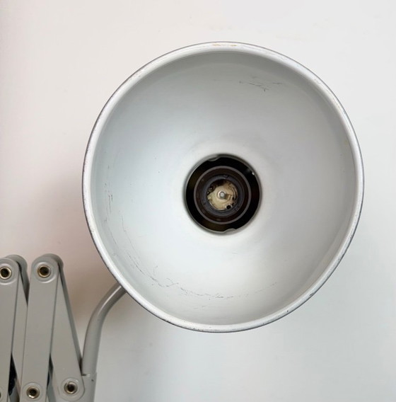 Image 1 of Grijze Duitse industriële schaarwandlamp van SIS, jaren 60.