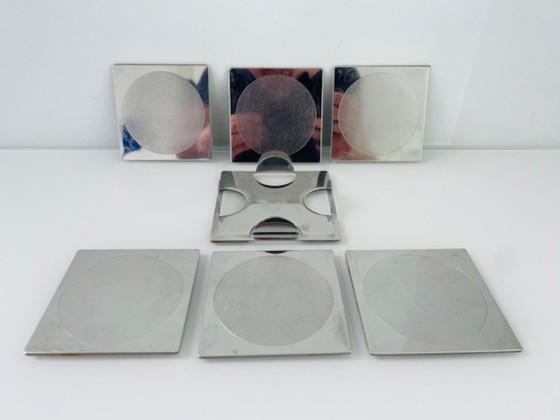 Image 1 of Ikea Groggy coasters (6 pieces) in holder