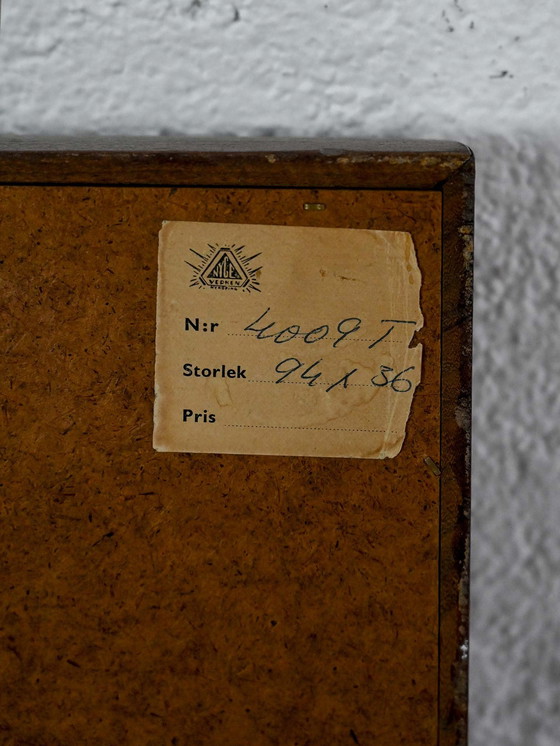 Image 1 of Miroir scandinave vintage en teck, années 1950