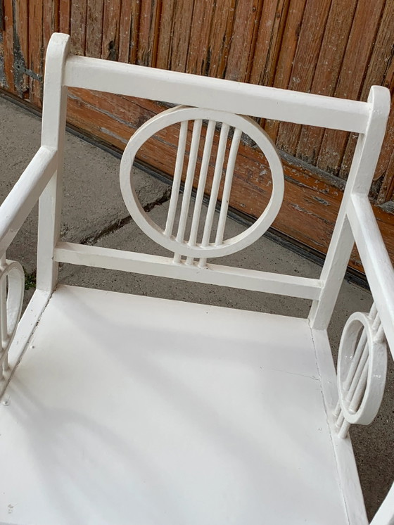 Chaise Art Déco Peinte en Blanc, 1930 – Fauteuils de relaxation, Art Deco (photo 3 of 6)