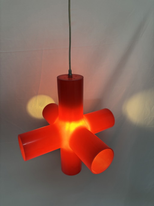 Suspension Crosslight rouge vintage, design 1990