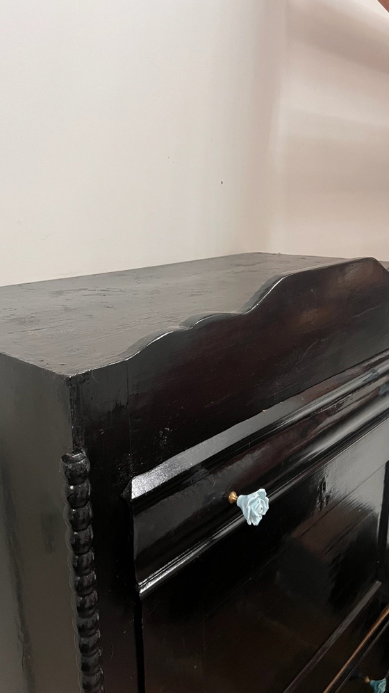 Brocante secretaire – Opbergkast, Keramiek, Hout (photo 9 of 11)