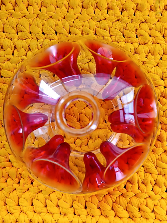 Image 1 of Lámpara colgante estilo era espacial, cristal de Murano original, altura ajustable.