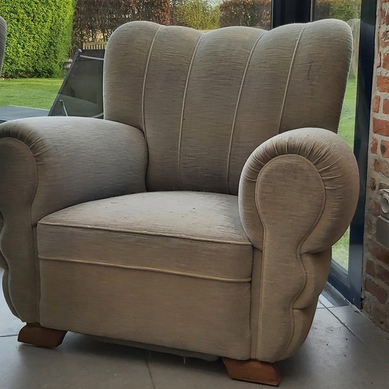 Image 1 of 2x Vintage/retro zetel - fauteuil jaren 50