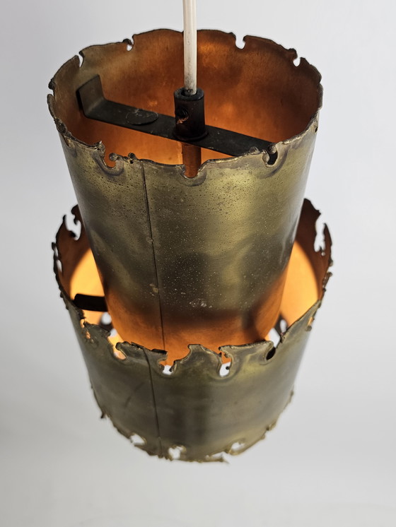 Image 1 of Hanging lamp copper brutalist Svend Aage Holm Sorensen 