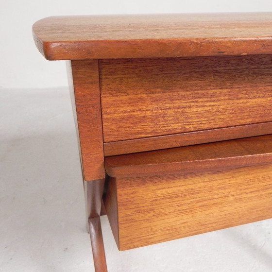 Image 1 of Kleine Kommode, Nähtisch mit 2 Schubladen, O.M.F., 1960er Jahre