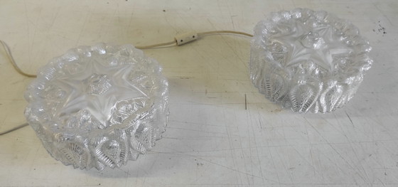Image 1 of Ceiling or wall light in molded glass - 1960s/70s