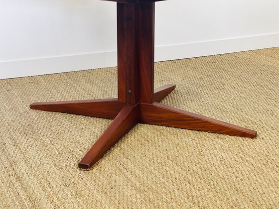 Image 1 of Table de salle à manger ronde extensible scandinave en palissandre, 1960