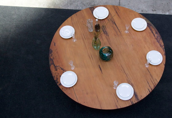 Image 1 of Unique 1.9m Round Dining Table – 50,000-Year-Old Ancient Kauri, Luxury Natural Wood