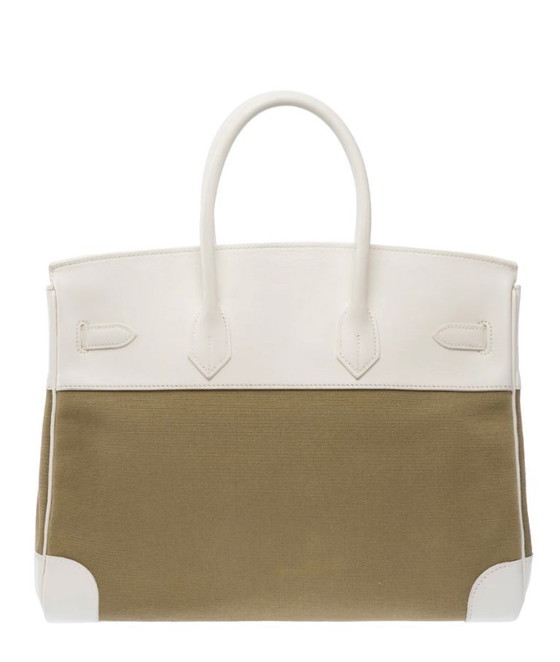 Image 1 of Sac HERMES Birkin 35 en Toile Vert - 103485 Sale price