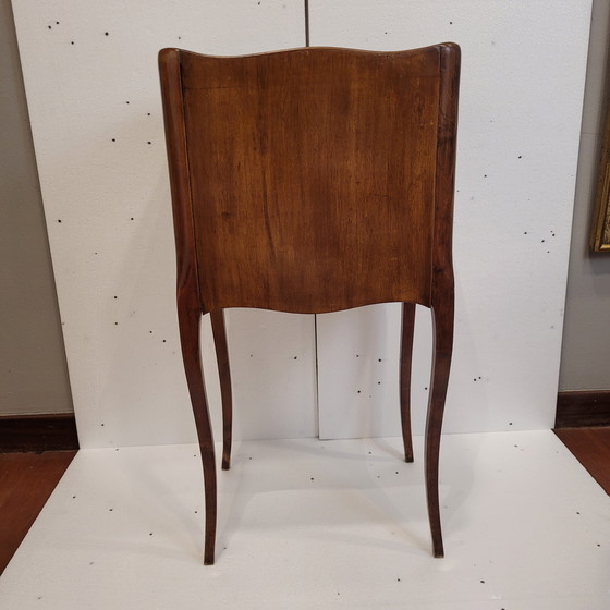 Image 1 of Mesa auxiliar trampantojo libros, estilo Napoleón III, madera y taracea, f. s. XIX - Francia 