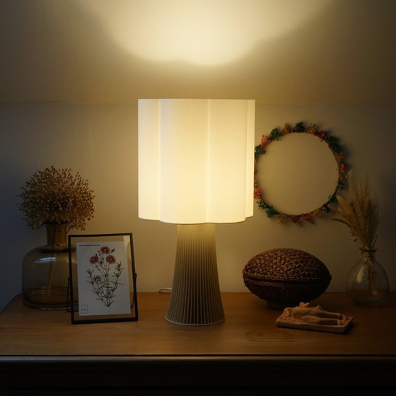 Image 1 of Irma Table Lamp | Beige & white