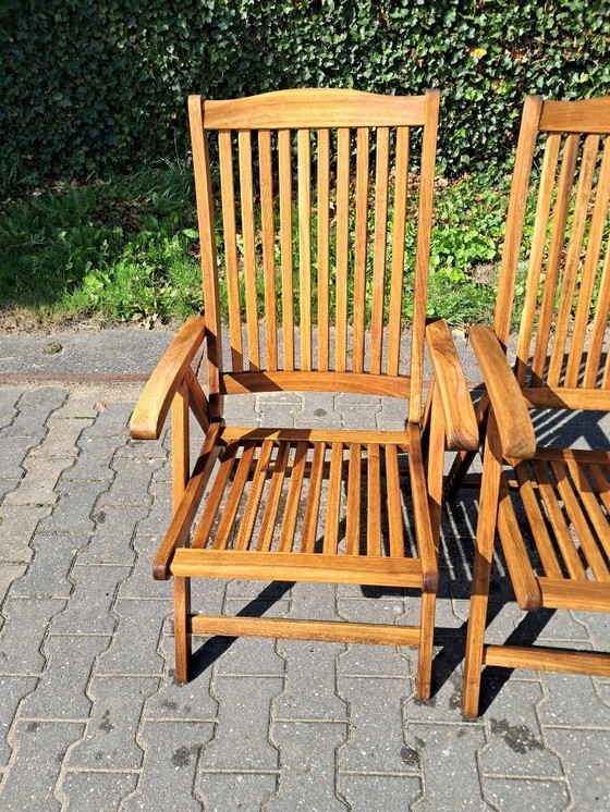 Image 1 of 4 chaises de jardin en teck Sunyard Veronica