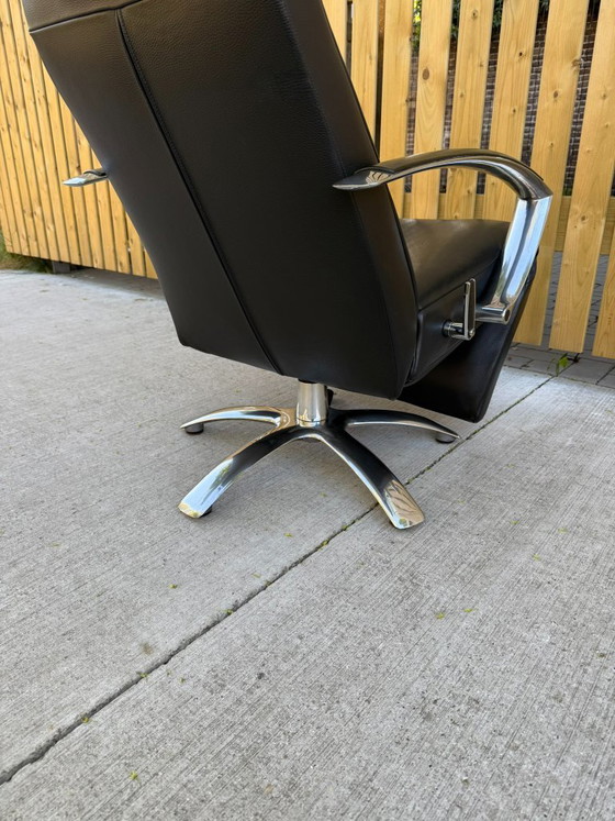 Jori Brainbuilder Mono-Move in pelle nera – Poltrone, Leather, Chrome, Modern (photo 8 of 21)