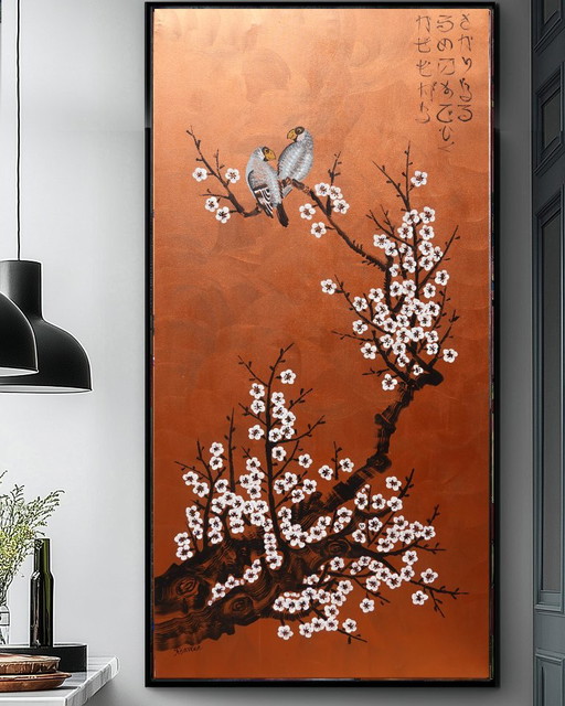 Love Birds J533 - Original large painting
