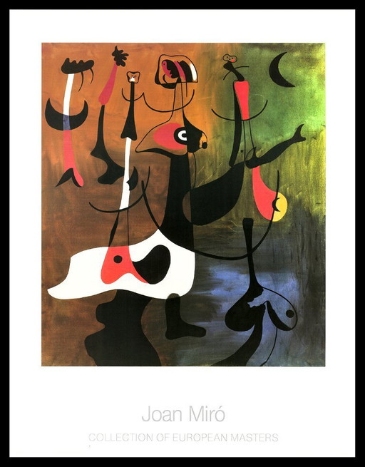Miró, Joan - Personnages Rythmiques - Collezione dei Maestri Europei - stampa d'arte
