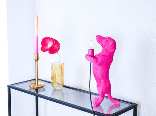 Lampe Teckel rose