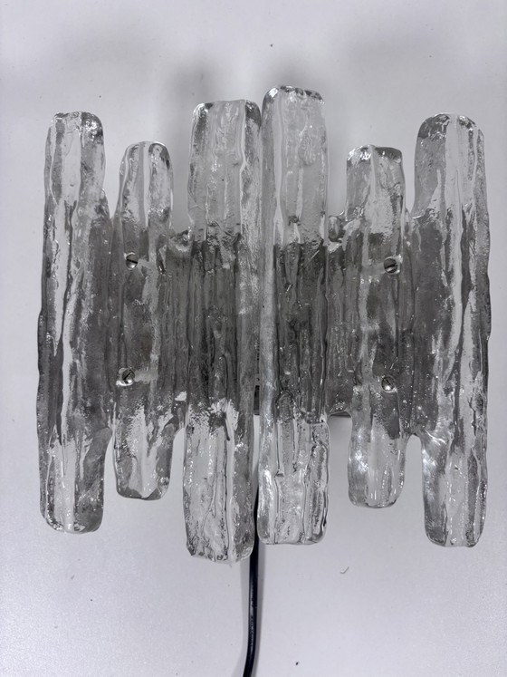 Brutalist Kalmar ‘Ice Block’ Wall Lamp Design Classic – Wall lights, Glass, Metal (photo 3 of 12)