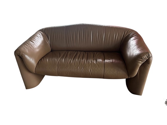 Image 1 of Bankstel Leolux Mink, 2-zits y 3-zits, luz bruin leer