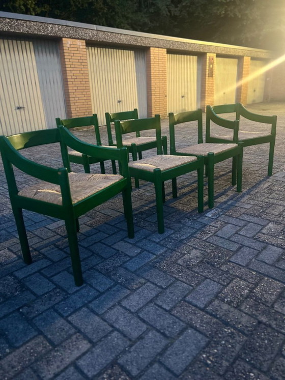 Image 1 of Cassina „Carimate“ Dining Set (7 pieces) - attributed to Vico Magistretti , 1960s