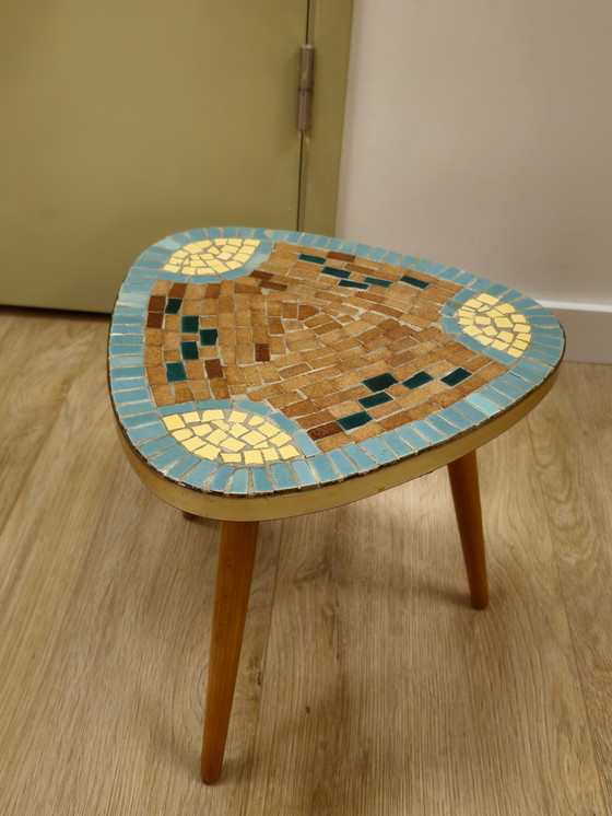 Image 1 of Vintage Mosaic Side Table Plant Table Table