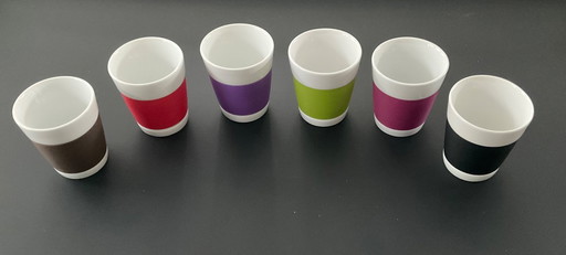 SIX GRANDS GOBELETS À DOUBLE PAROI