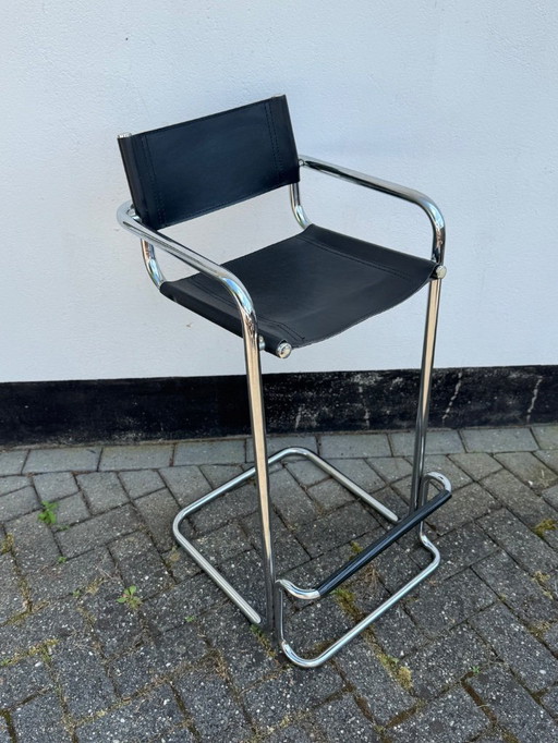 Tabouret de bar Bauhaus en acier tubulaire