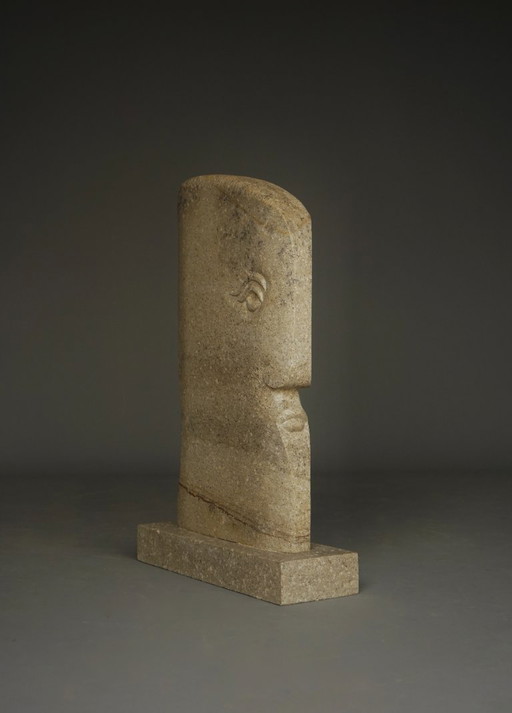Monumental Sculpture of stylised Head. 1970s